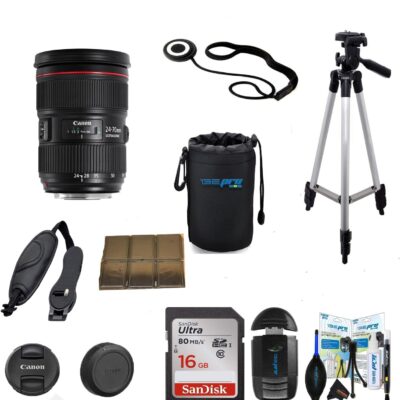 Canon EF 24-70mm f/2.8L II USM Standard Zoom Lens for SLR Cameras w/Sunshine Advanced Accessories Bundle