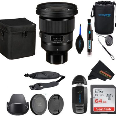 Sigma 105mm f/1.4 DG HSM Art Lens for Sony E Plus Sunshine Photo Pro Bundle