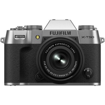 FUJIFILM X-T50 Mirrorless Camera with XC 15-45mm f/3.5-5.6 Lens (Silver)