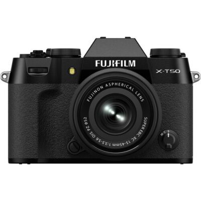 FUJIFILM X-T50 Mirrorless Camera with XC 15-45mm f/3.5-5.6 Lens (Black)